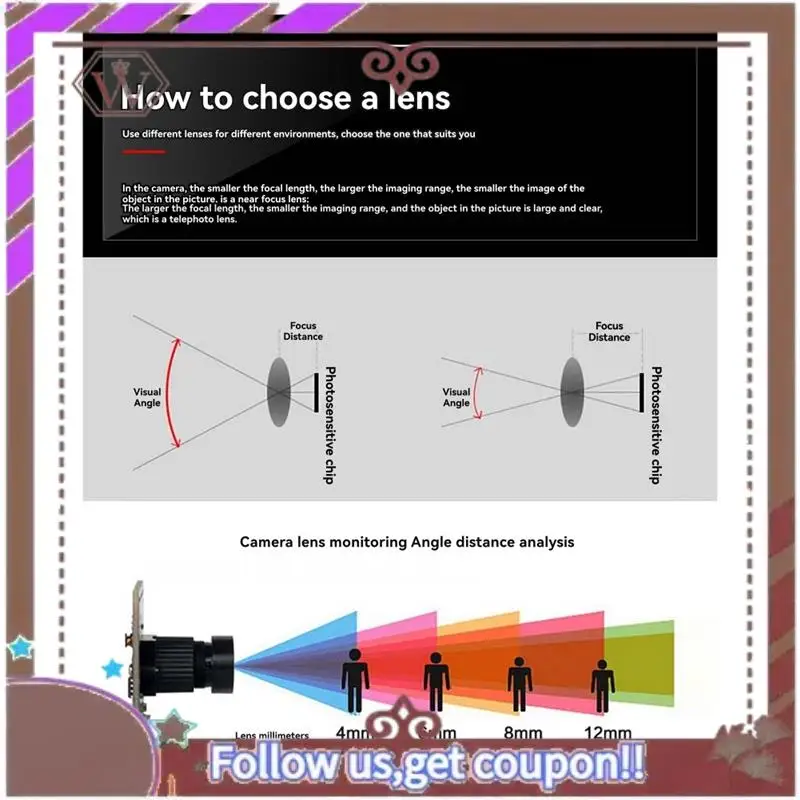 ABBG-23 Degree Camera Module OV9732 1MP 12Mm Dual Camera Module Manual Focus With Shell+Tripod For Winxp/7/8/10 Linux/Android