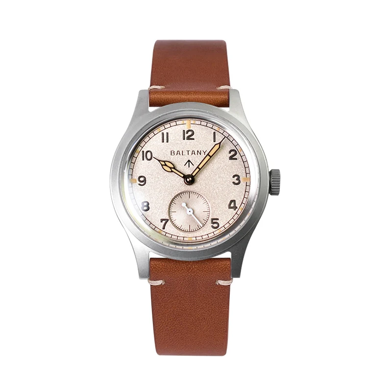 Baltany S2025 36MM D12 Militaire Horloges Man ​   Retro lichtgevend roestvrijstalen saffierkristal waterdicht automatisch polshorloge