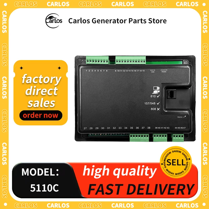 Mebay 5110C Generator Controller 5110C Control Module Replacement For DSE5110 Diesel Genset Auto Start Control Panel  Parts