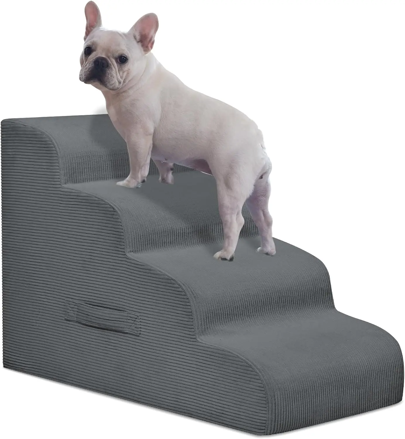 

4-Step Pet Stairs for Small Dogs and Cats, Waterproof Washable Cover, Non-Slip Design for High Beds and Sofas