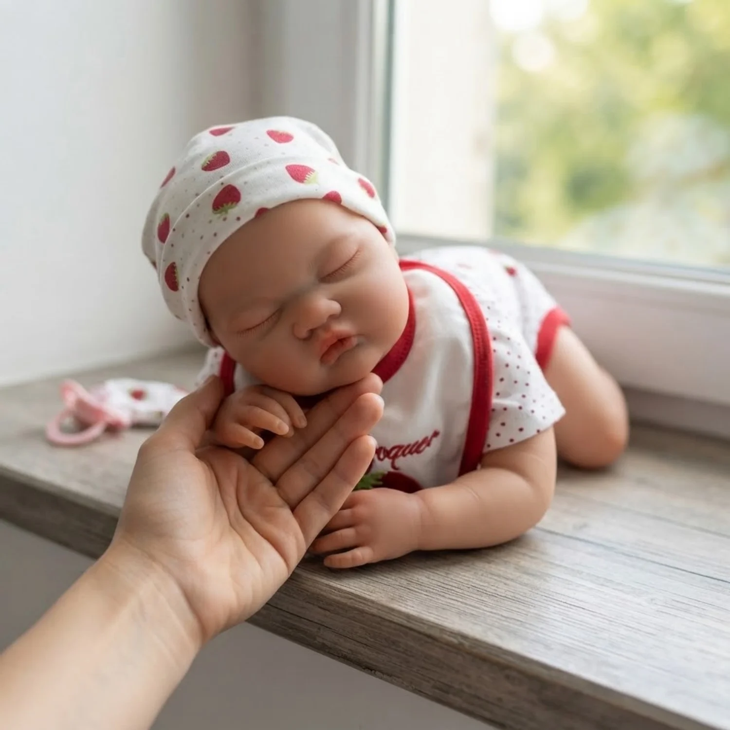 18 Inch Silicone Reborn Doll Anatomically Accurate Realistic Newborn‑Style Collectible Closed‑Eye Sleeping Design Ideal Toy Gift