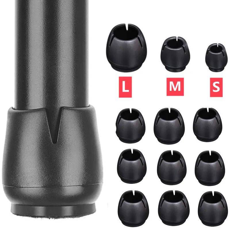 16PCS Black Silicone Chair Leg Floor Protectors with Wrapped Felt Bar Stool Chair Leg Caps Furniture Leg Feet Protection Cover