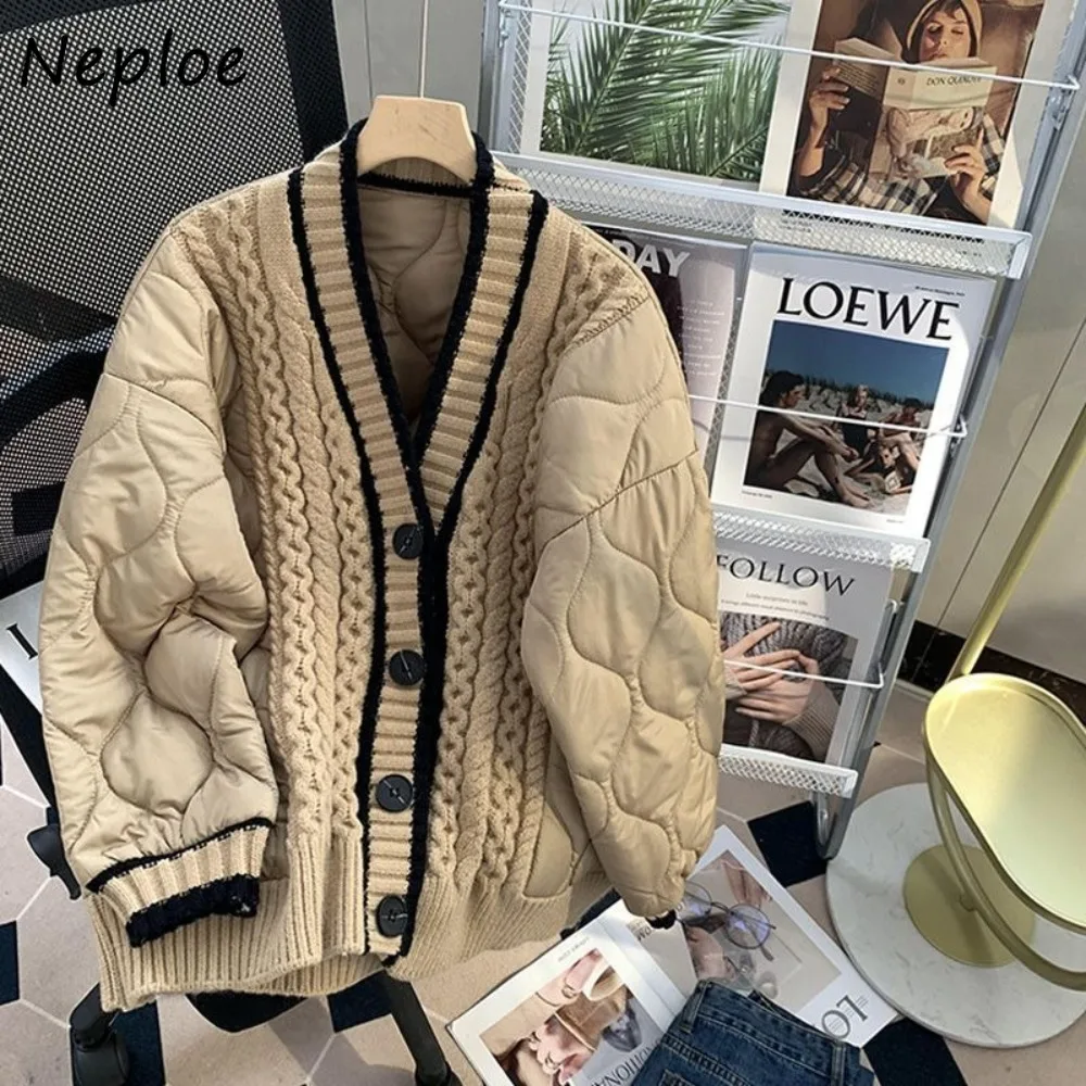

Neploe новые ленивые лоскутные свитера пальто теплые свободные вязаные персонализированные мягкие Veste Femme уличная одежда хип-хоп изысканные модные топы