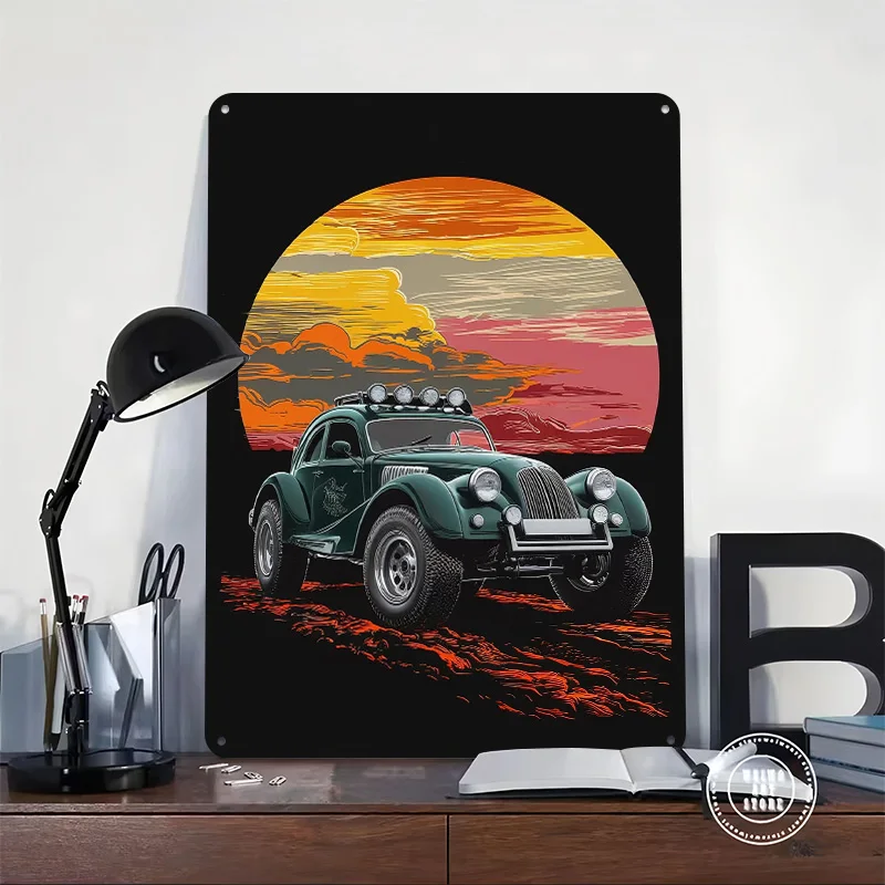 Vintage Off-Road Car Tin Plaque Poster Customized Wall Art Retro Vintage Metal Signs for Room Decoration Home Sign Office Decor