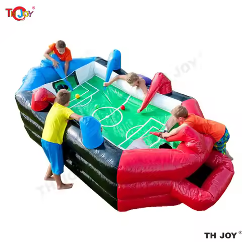 Newly Design Kids Funny Inflatable Sport Soccer Challenge Game Inflatable Air Football Game Air Hockey Table Game