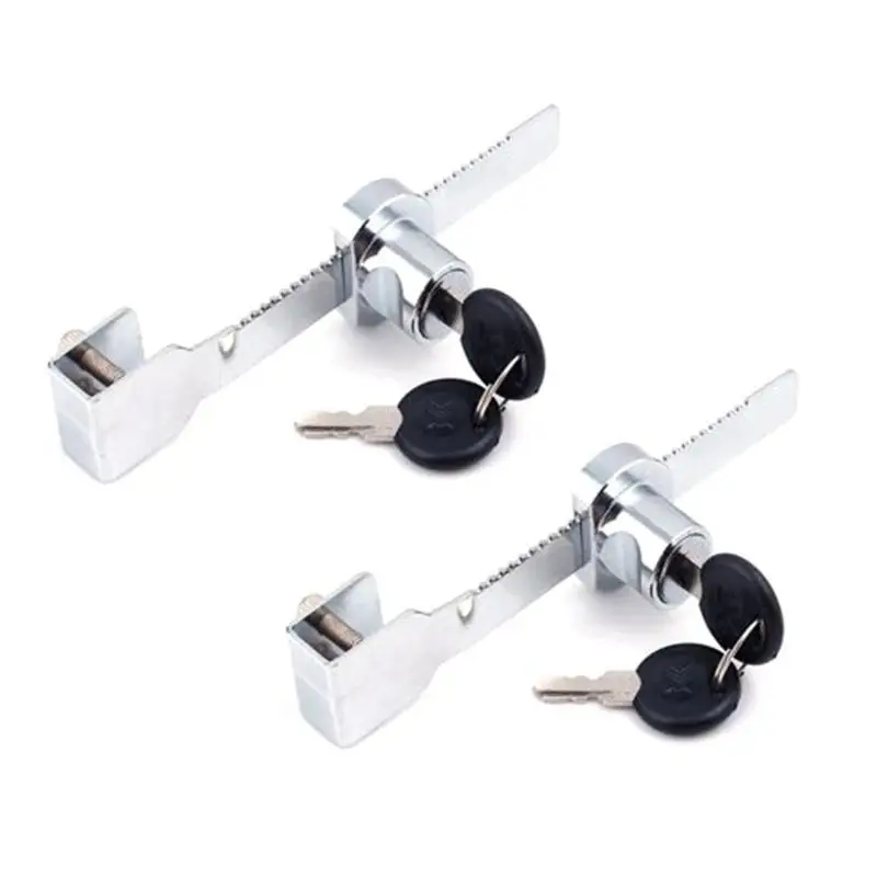 652F Display Case Lock with 4 Identical Sliding Glass Door Security Lock Retail Showcases Safety Lock for Glass Door