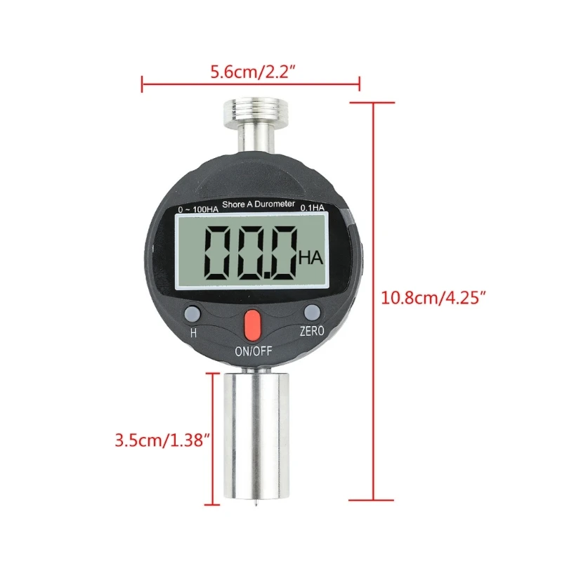 Portable Shore A/D Hardness Digital Hardness Meter Durometer Hardness Tester with Large LCD Display for Rubber,Tire