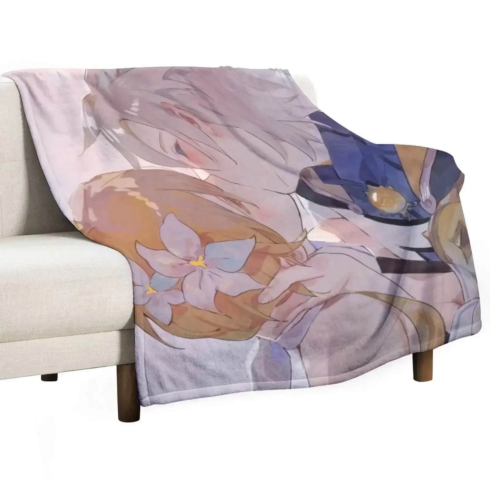 Albedo and Lumine Throw Blanket Designers Luxury Designer bed plaid Travel Beautifuls Beach Blankets