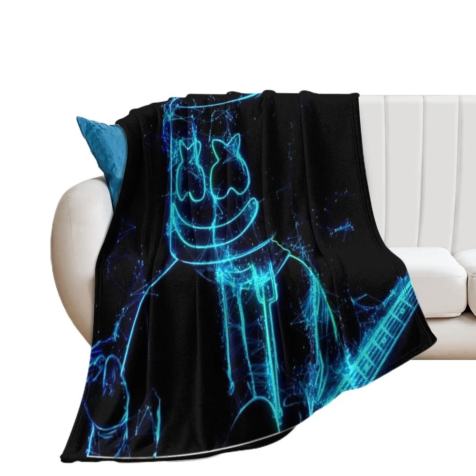 Marshmello Lighting Throw Blanket Thermals For Travel Heavy Soft Beds Blankets