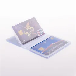 Semi Transparent Card Holder Inside Bag PVC Waterproof Folded ID Credit Bank Name Business Card Pockets Inner Pages Office Suppl