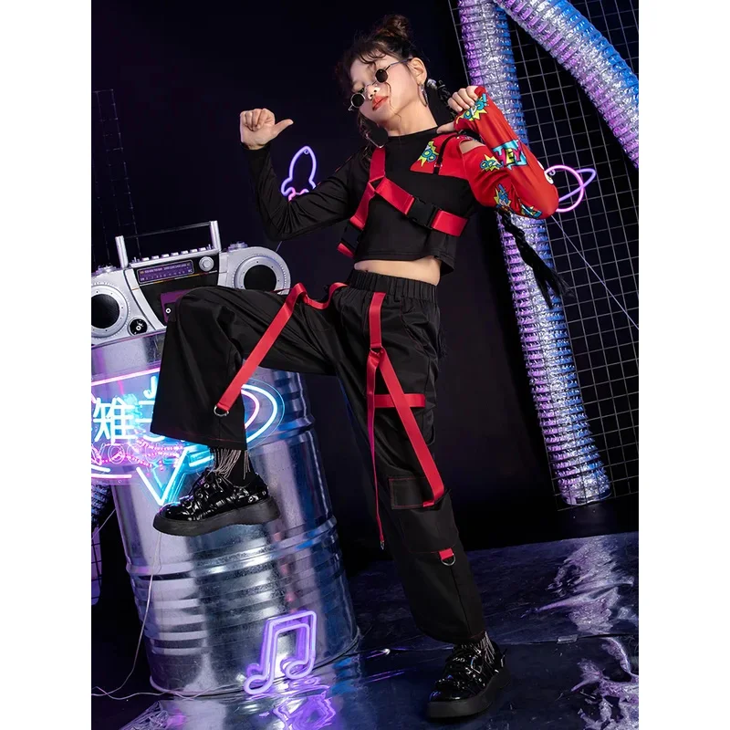 

ZZL K-PoP Одежда для детей крутые танцевальные костюмы в стиле хип-хоп модные костюмы для девочек костюмы в стиле хип-хоп детская крутая одежда для джазовых танцев осень-зима