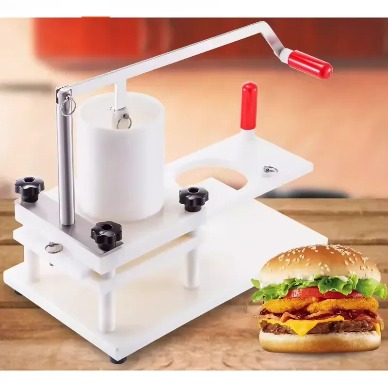 Manual Burger Press Machine Food Grade Patty Maker Aluminum Alloy Hamburger Shaper Kitchen Tool for Home Cooking Beef Steak