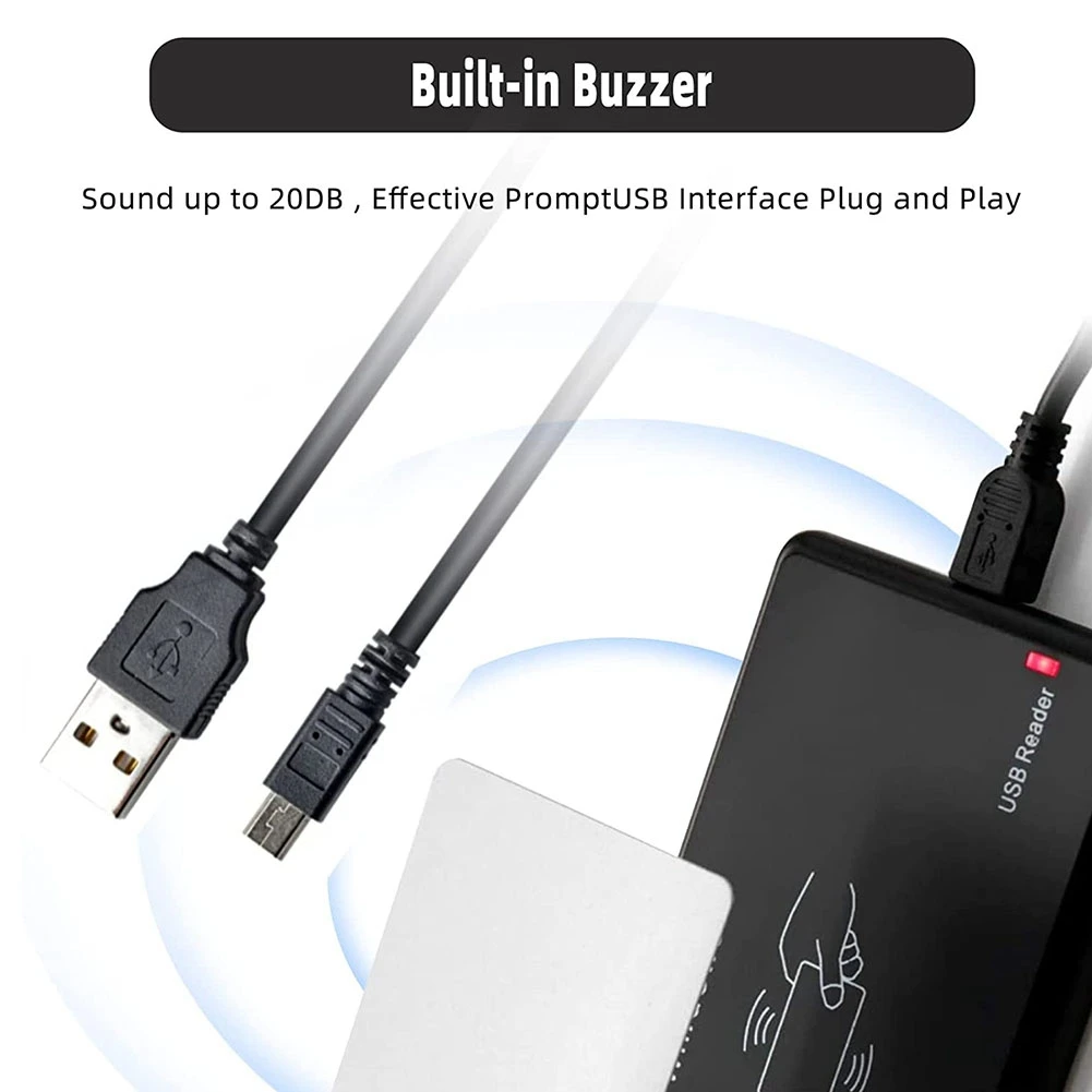 

-ABPU USB RFID-считыватель ID-карт Бесконтактный считыватель карт для EM4100