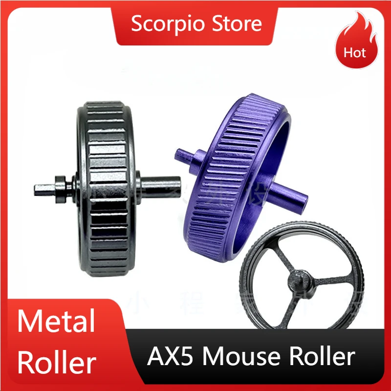 Mouse Roller for AX5 Mouse Metal Wheel Replace Oblique Horizontal  Texture Aluminum Alloy Material Custom Gaming Accessories