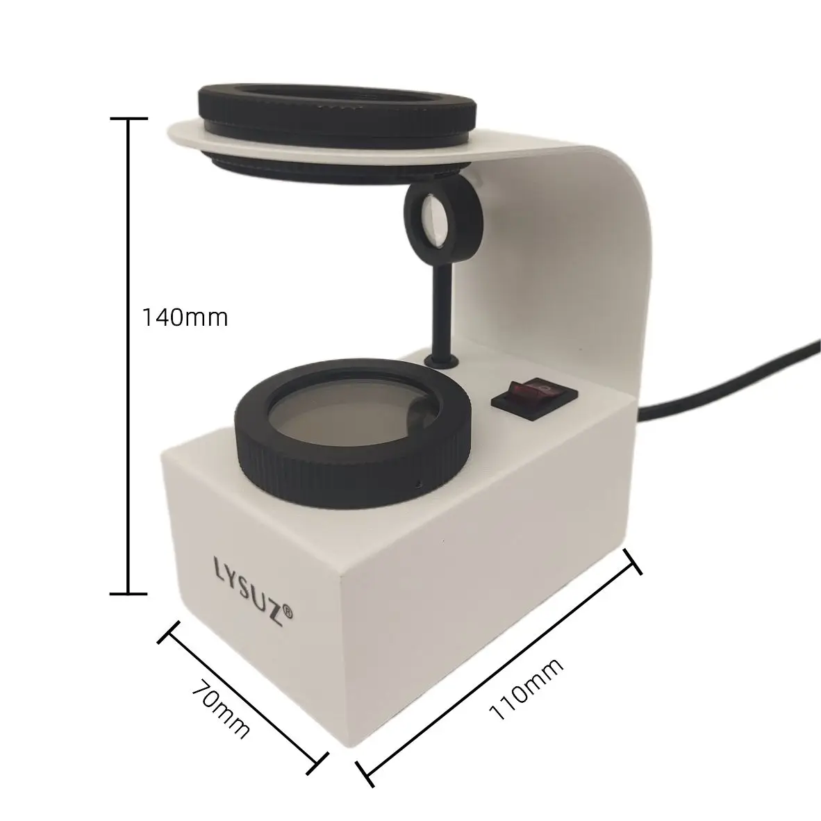 Tabletop Gemstone Polariscope With LED Light and Conoscope Jewelry Diamond Gemstone Jade Interferogram Tools Gemological Testing