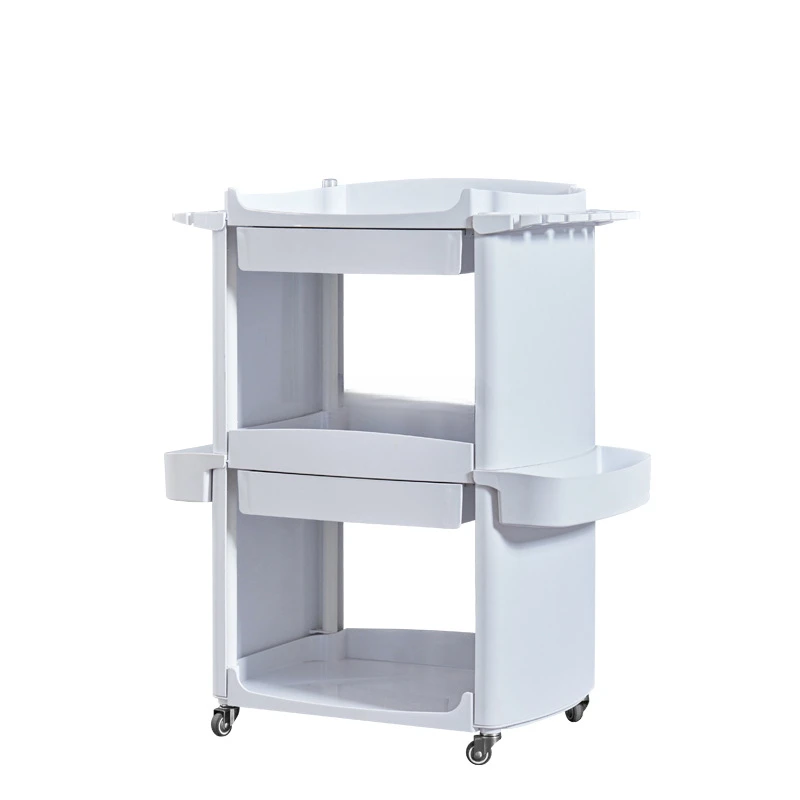 

Beauty Tools Storage Trolley Beauty Tattoo Embroidery 3-Layer Tape Drawer Pulley Hand Push