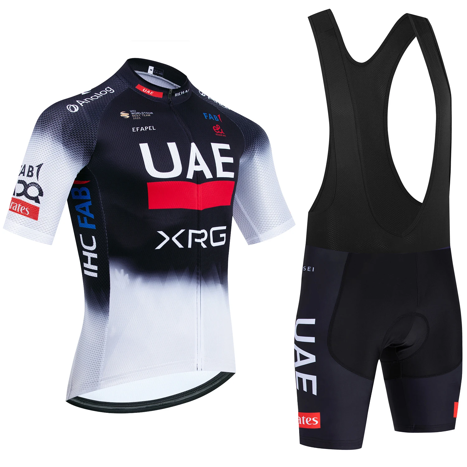 2026 Nieuwe WIT Wielertrui VAE Team Bike Jersey Shorts 10 Kleur Mannen Vrouwen sneldrogende Ropa Ciclismo Pro Fiets T-shirt kleding