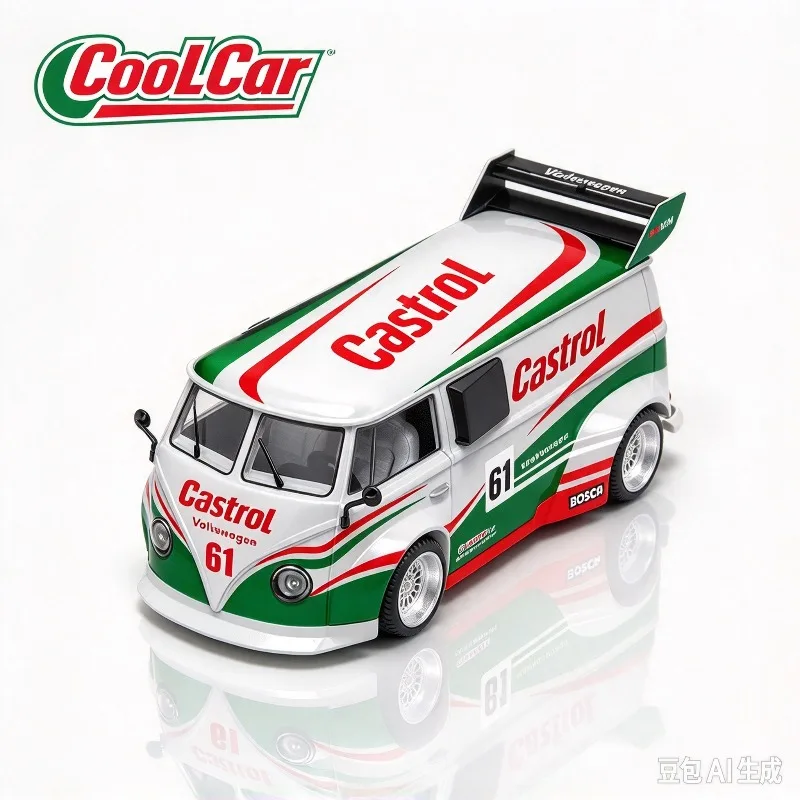 CooLCar 1:64 T1 van collection, Coca Cola Lycra alloy die-casting car model static decoration,A gift for a boy Popular styles.