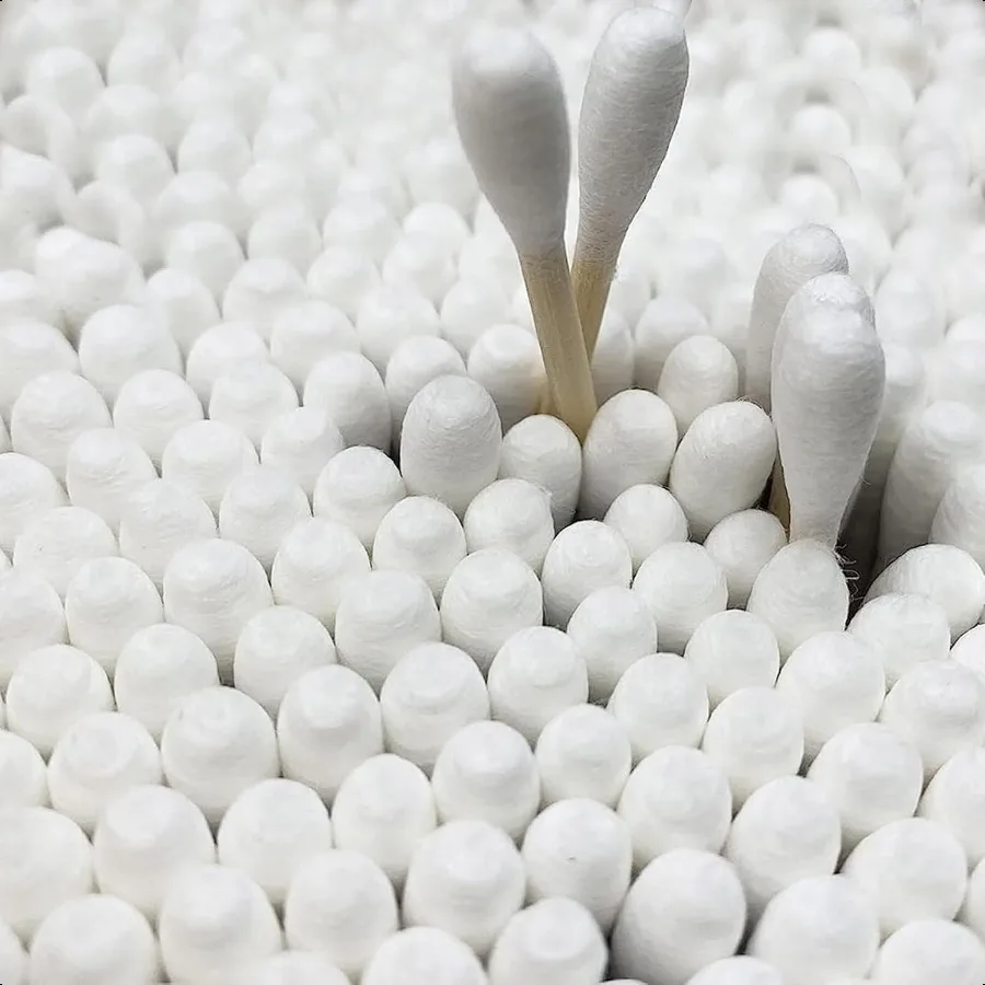 대나무 면봉 1000개, 나무 5개입 200개들이 더블 라운드 면봉