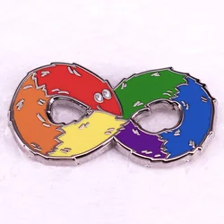 Rainbow Infinity Symbol Enamel Pin Neurodiversity Worm Badge Neurodivergent Brooch Jewelry