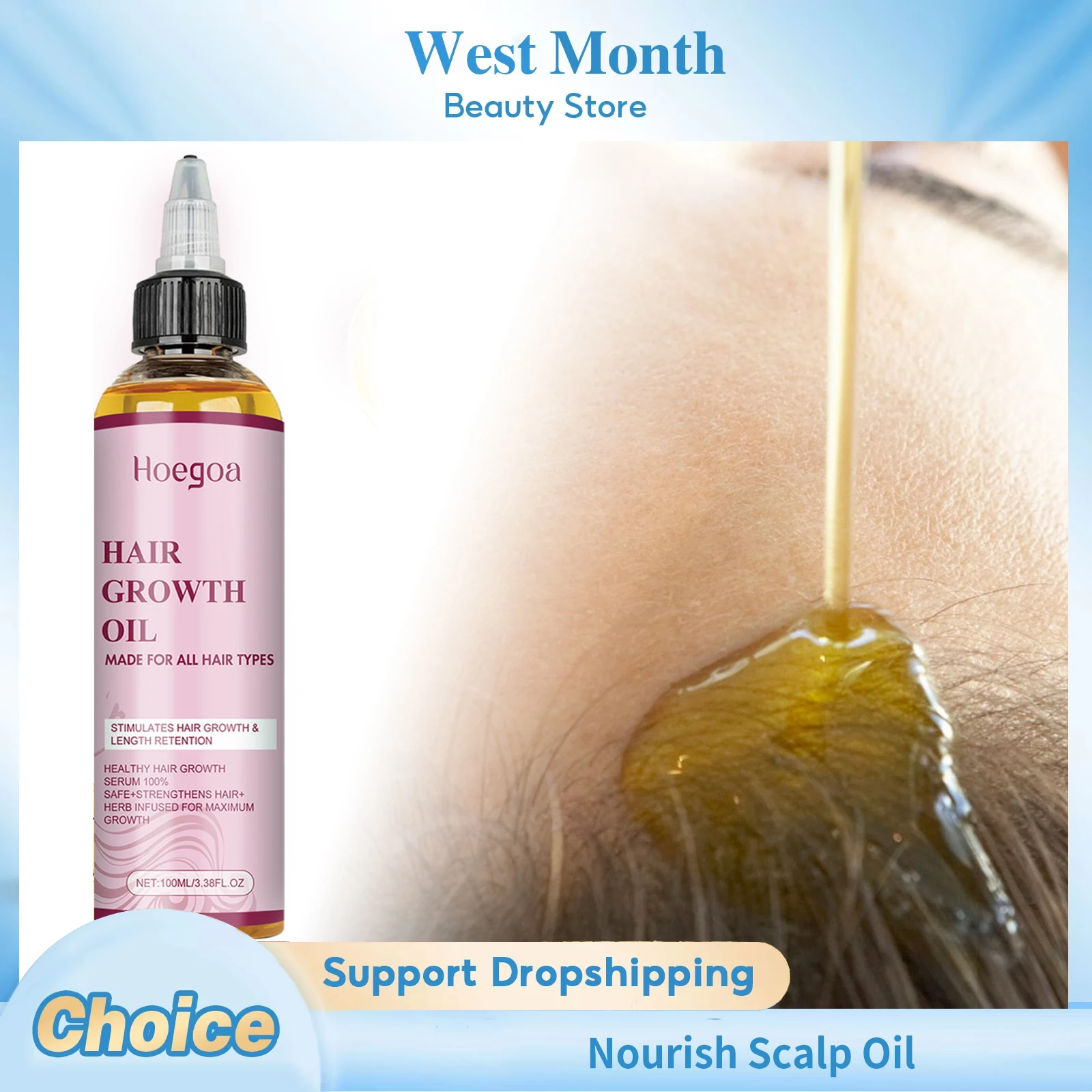 

Nourish Scalp Oil Anti Hair Loss Deep Moisturizing Strengthen Hair Roots Reduce Itching Soothing Scalp Refresh Hair Growth Oil