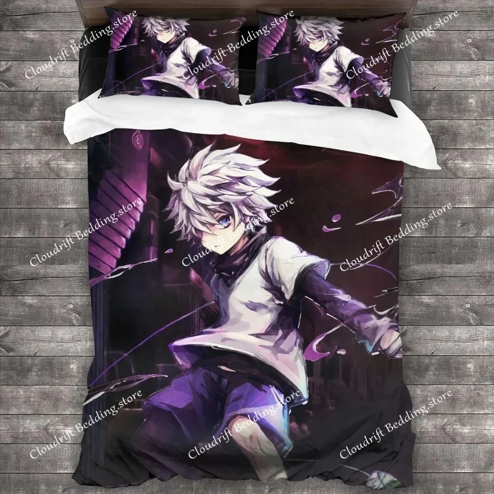 

Anime Hunter X Hunter Bedding Set Cartoon Duvet Cover Quilt Cover Japanese Manga Home Textiles Bedroom Decor