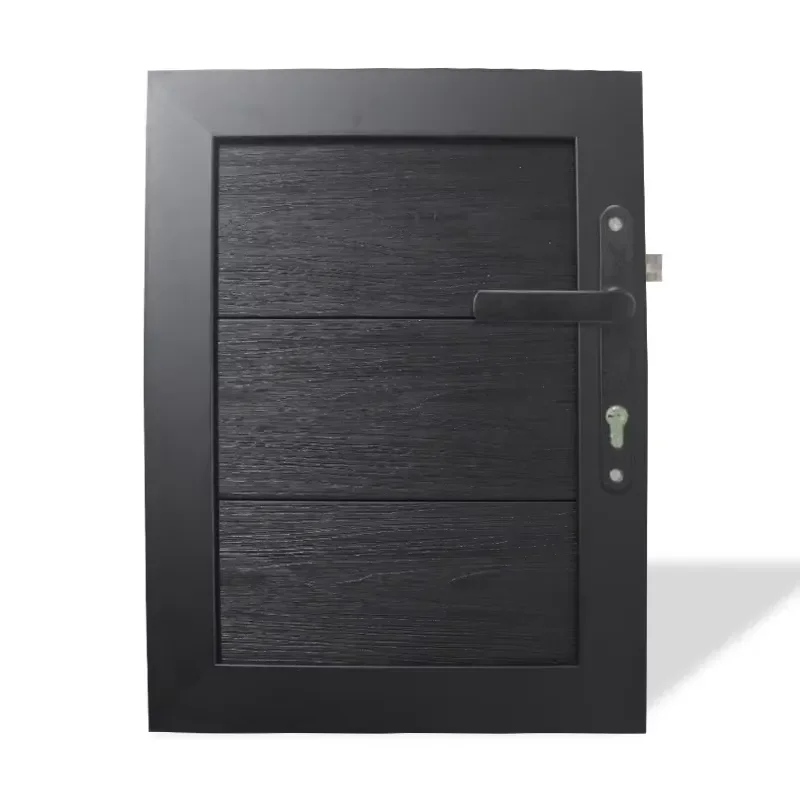 WPC Gate Slat Design Easy Assembly With Aluminium Alloy Frame Eco-Friendly WPC Sun Protection for Front Yard UV Resistant