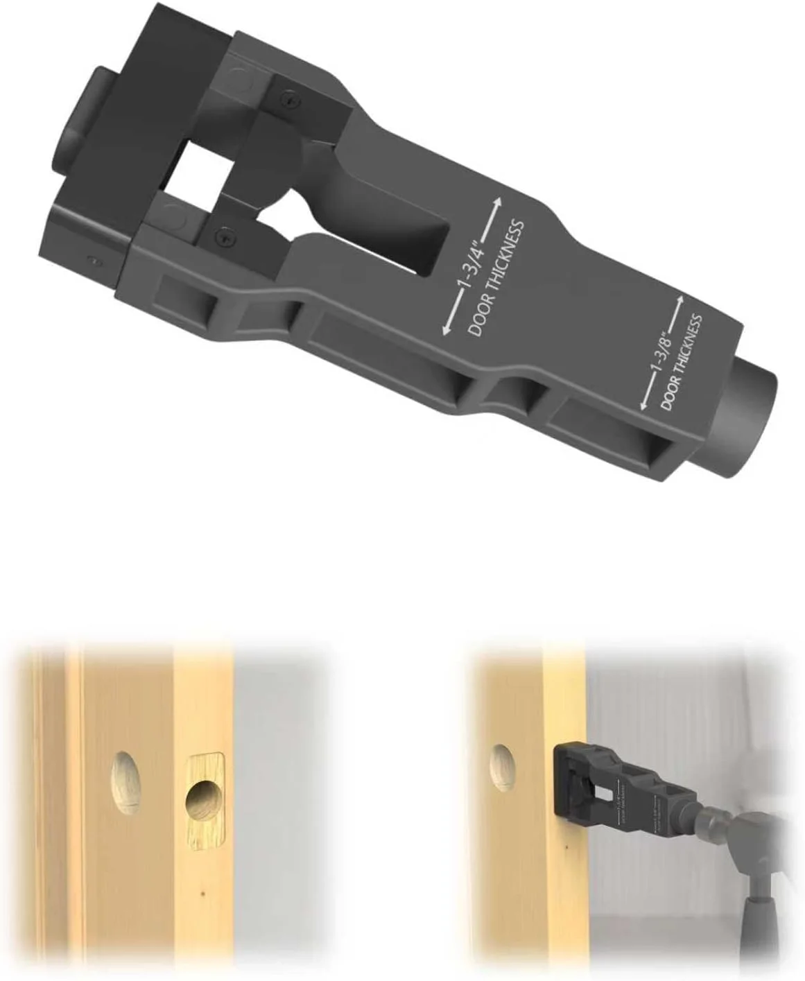 Door Latch Mortise Tool, Door Latch Installation Kit Help Remove Material to Install for Clean, Flush and Accurate Installation