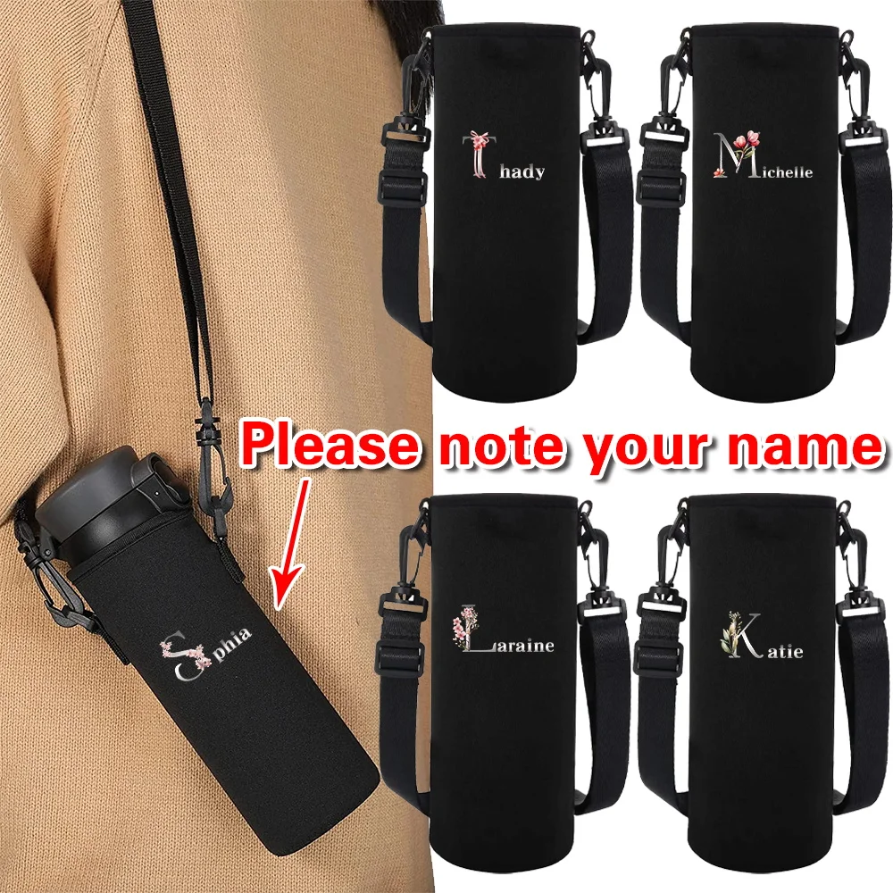 Personalized Customized Name Insulated Water Bottle Sleeve Portable Outdoor Travel Accessories Water Cup Insulation Sleeve