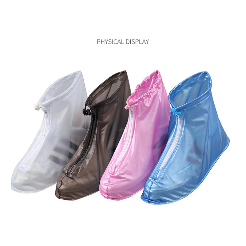 Funda impermeable de silicona para zapatos para hombre y mujer, cubierta gruesa para Botas de lluvia deportivas con capa, Material antideslizante, resistente al desgaste