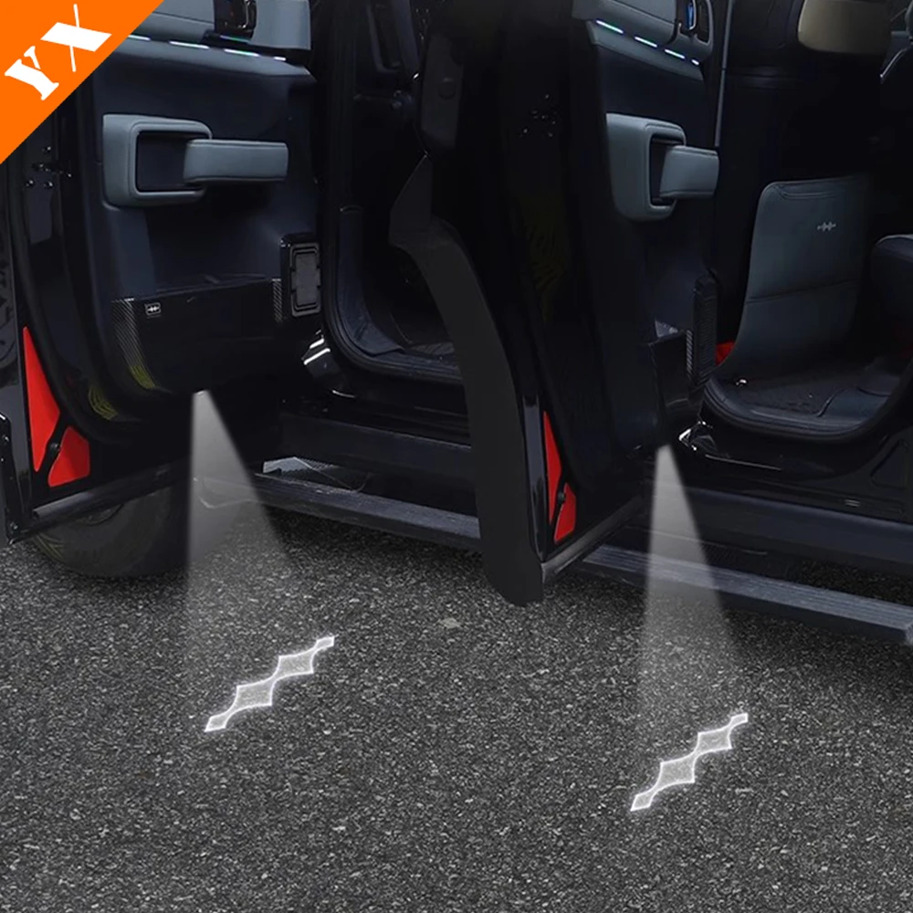 

For BYD Leopard 8 Accessories 2024-2025 Car HD No Fading LED Door Welcome Light Projector Shadow Light Warning Ambient Light
