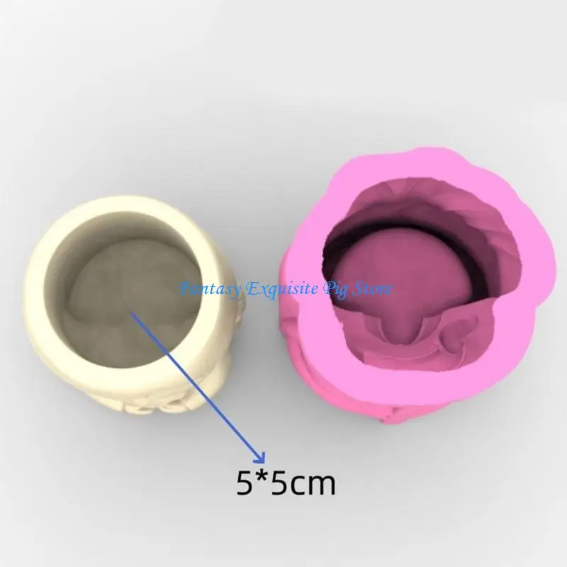 قالب سيليكون متعدد الأغراض للسيليكون لزارع راتنجات الأسمنت DIY مع الفتاة تصميم وعاء زهرة الصنع