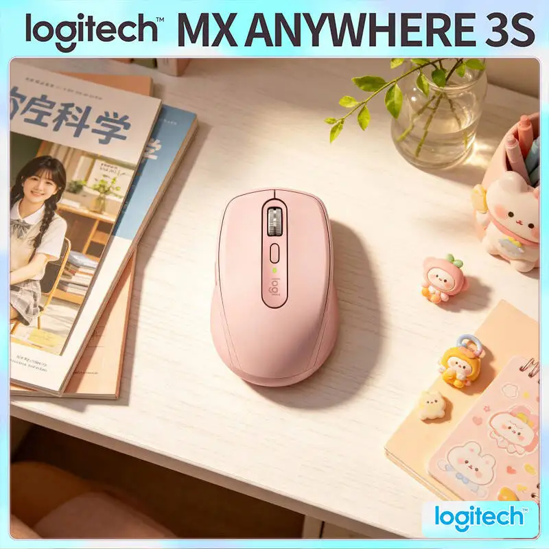 

High-Precision MX Anywhere 3S - 8K DPI, USB-C Quick Charge, Silent Click, Ideal for Tea Leaf Research & Outdoor Desk