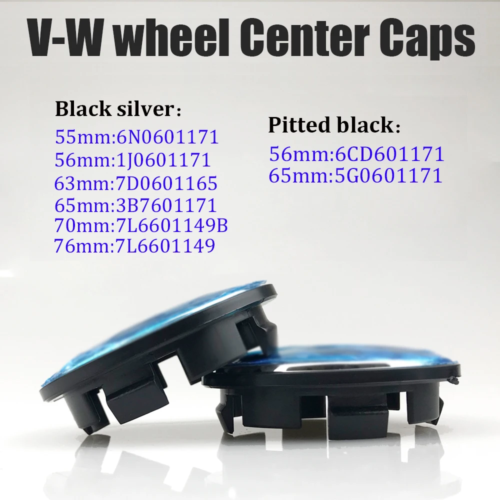 4 pièces de capuchons de moyeu de roue VW 56mm 65mm 70mm 76mm pour Golf 4 5 6 7 Passat B5 B6 B7 Polo GTI Touran CC accessoires