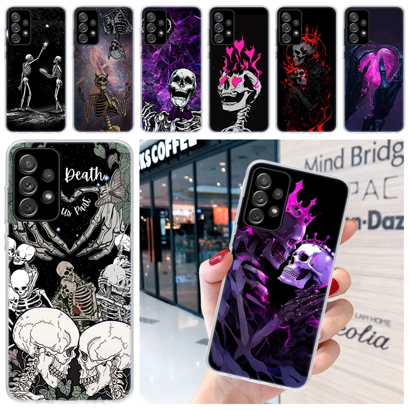 Anatomy Skeleton Heart Lovey Kiss Soft Phone Case for Samsung Galaxy A51 A50S A41 A31 A21S A11 A71 A70 A40 A30S A20E A10 A6 A7 A