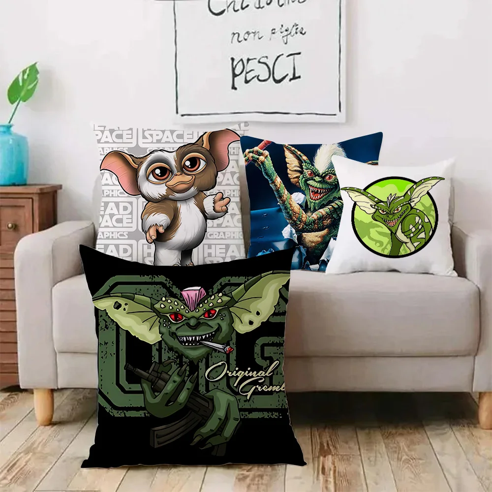 Gremlins Pillow Covers Cartoon Sofa Decorative Home Double-sided Printing Short Plush Cute Cushion Cover