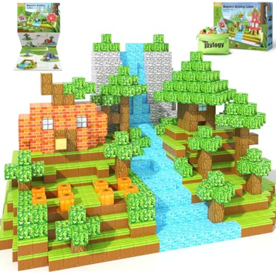 

150PCS Magnetic Blocks-Build Mine Magnet Edition Building Outdoor Toys for 3 4 5 6 7 Years Old Boys Girls Magnetic STEM Toddler