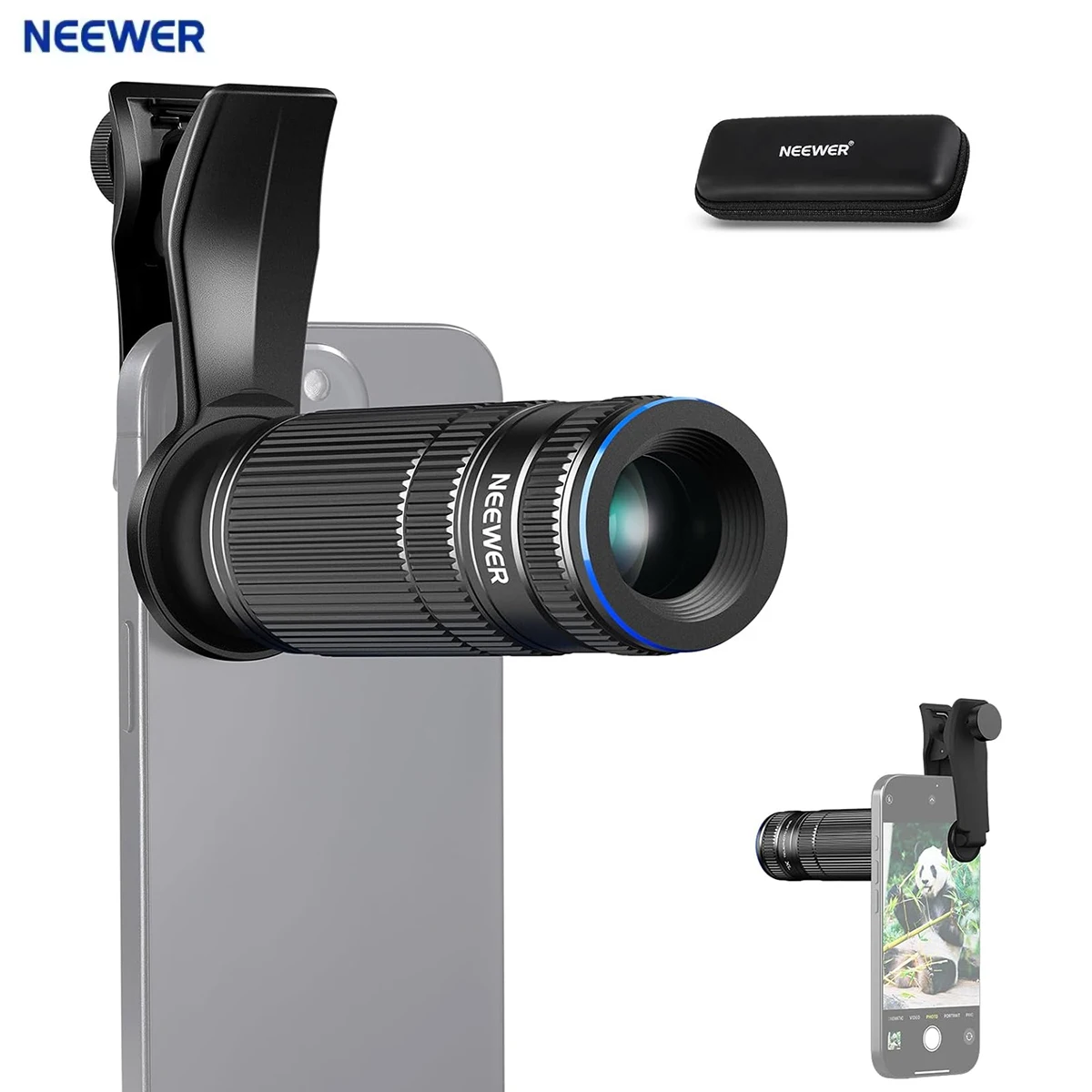 NEEWER LS-36 PRO HD عدسة المقربة لكاميرا الهاتف 7X عدسة تكبير مرفقة مع 15 عنصرًا و12 مجموعة وخيط 17 مم