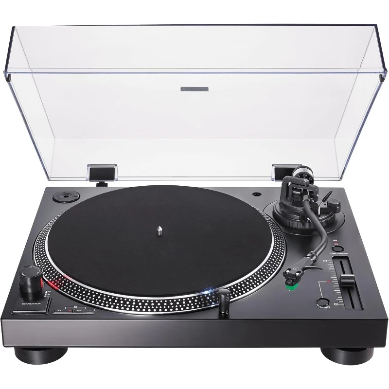 AT-LP120XUSB-BK Direct-Drive Turntable (Analog & USB), Fully Manual, Hi-Fi, 3 Speed, Convert Vinyl to Digital