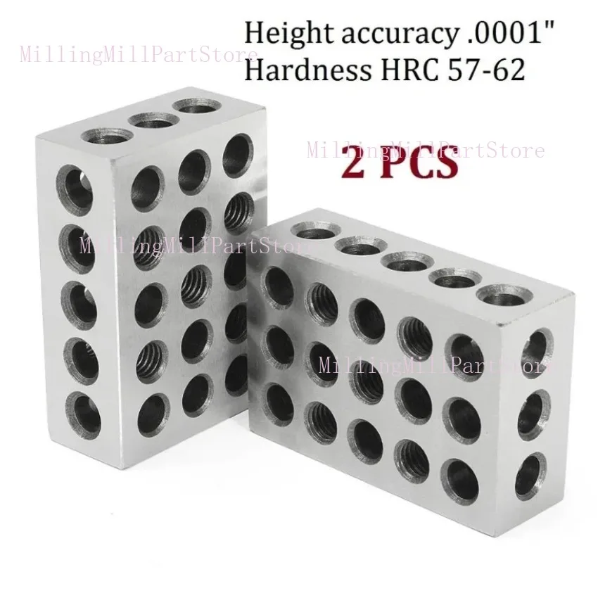 Décennie s de précision en acier trempé, allumer iste assortie de précision, outil de fraisage 0.0001, 23 trous, 25-Liqu75mm, combinaison CK, 1-2-3 blocs, 123 po, 2 pièces
