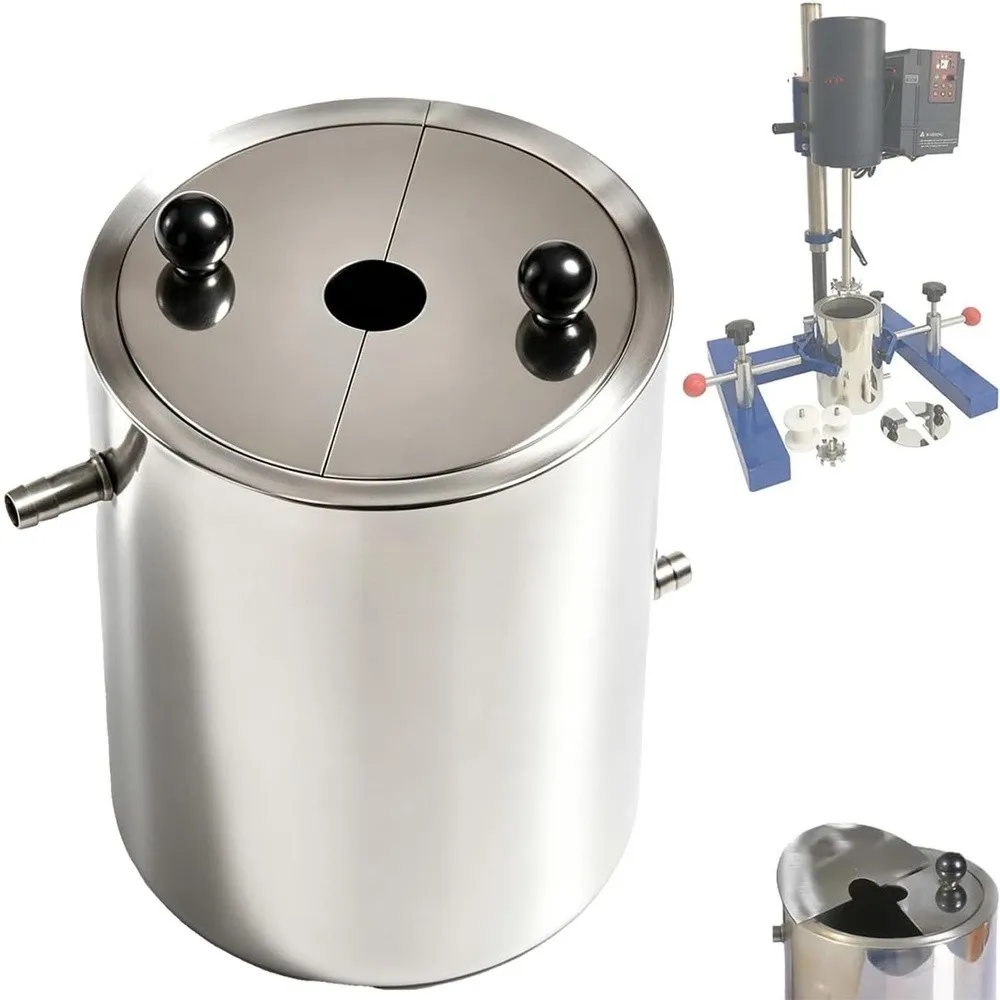 1.5l Laboratory Disperser Barrel Stainless Steel Water Jacketed Dispersing Tank Double Layer Water Jacket with Semi