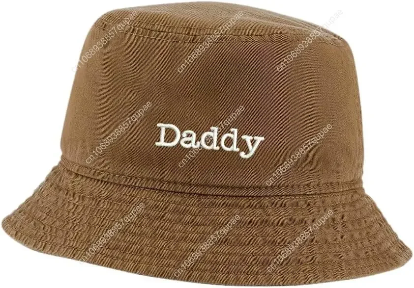 قبعة دلو رجالي من Daddy مطرزة بالقطن المغسول للجنسين قبعة صياد كاجوال #4