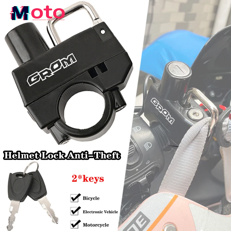 For Honda MSX125 GROM MSX125 2013-2020 2021 2022 Brand new Motorcycle CNC Accessories Aluminium Helmet Lock Anti-Theft Helmet