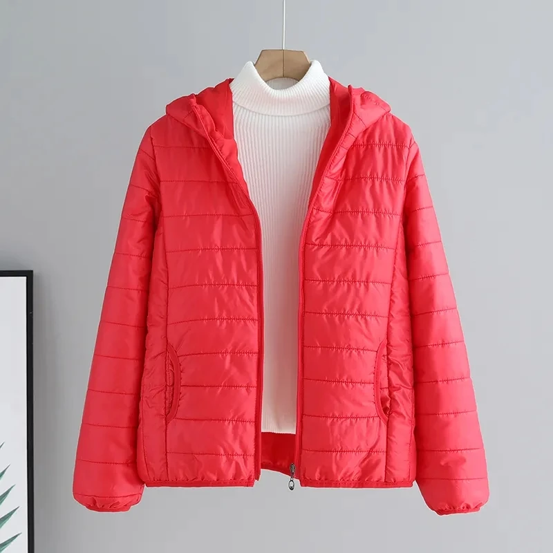 Women's Cotton-padded Light Coat 2025 Autumn Winter New Female Down Cotton Korean Short Jacket Hooded Loose Outcoat For Students