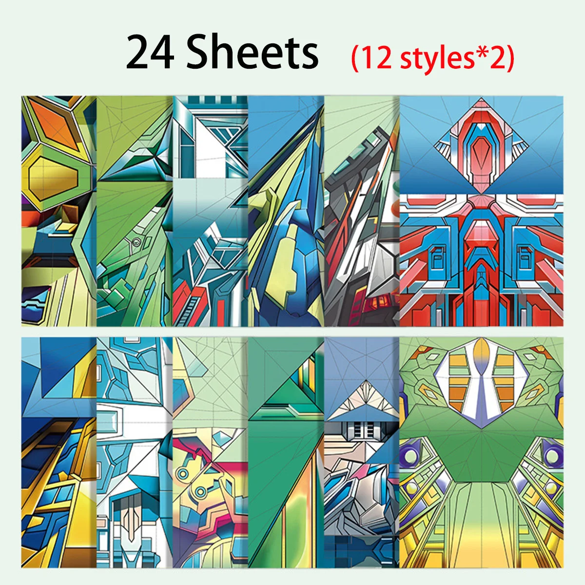 Papierflugzeug-Sets mit 12 klassischen Designs, buntem Origami-Papier, Weltrekorder-Papierflieger, Flugzeug für Schüler (Big).