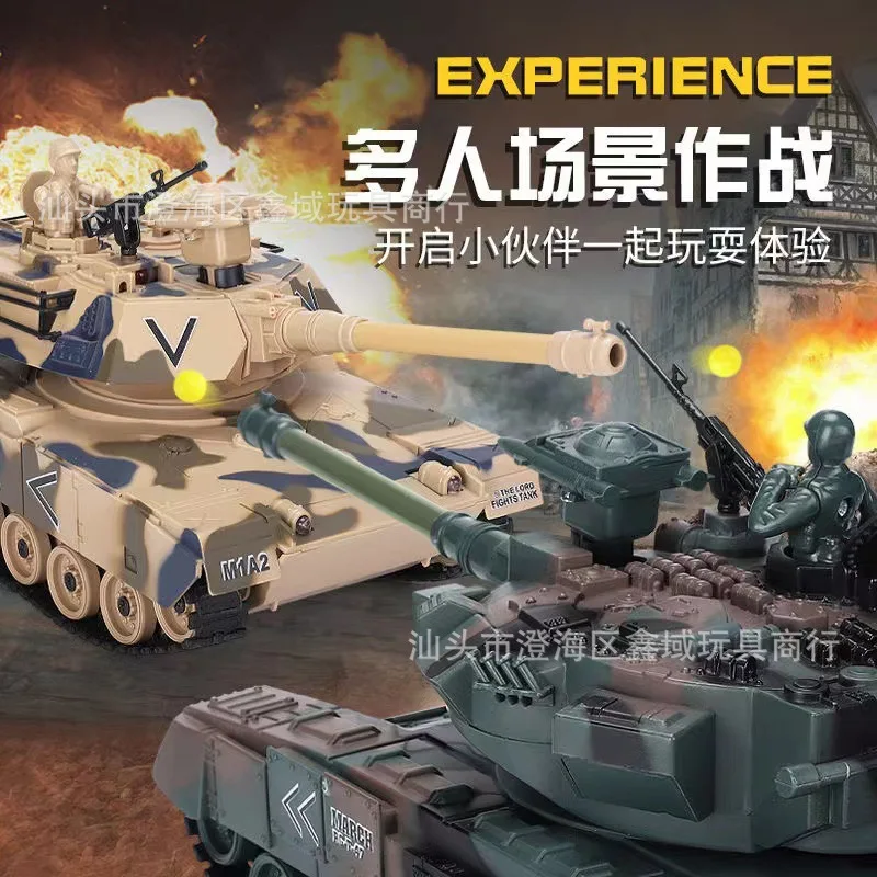 Pode lançar tanque de controle remoto deriva quebra-cabeça batalha tanque de controle remoto sem fio brinquedo militar alça do menino