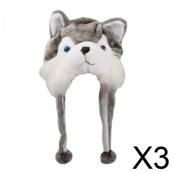 

Cartoon Animal Ear Hat Suede Plush Warm Beanie Costume Headpiece Holiday Photo Prop for Children