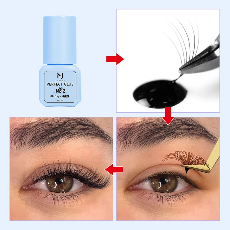 JOMAY 0.3S Glue for eyelashes extra strong glue 70-90days black eyelash glue lash extension supplies adhesive for eyelash