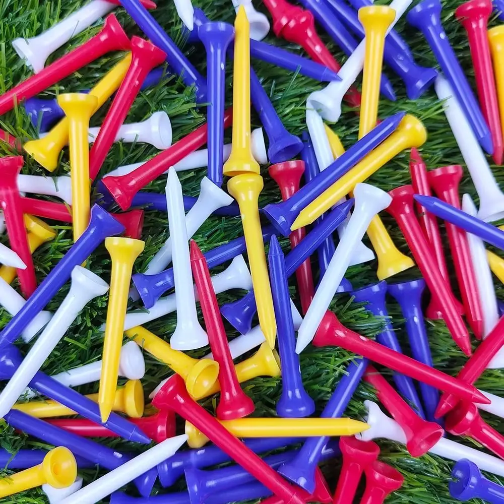 

100pcs Creative 68mm Golf Rubber Tee Replacement Plastic Professional Golf Tee Durable Ball Holder Golf Practice Tee Outdoor