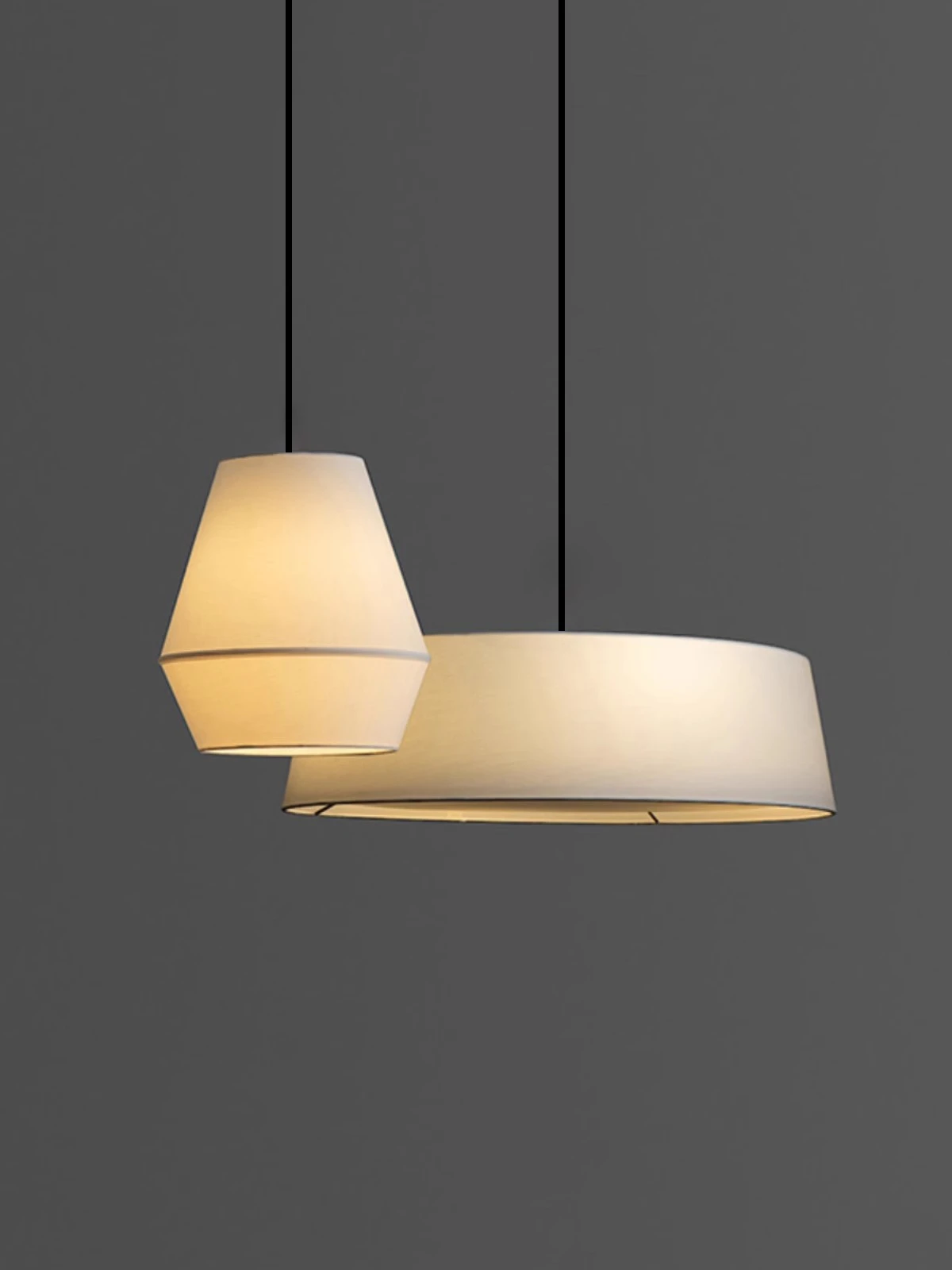 2026 Japanese Minimalist Pendant Light Fabric High Transparency Fabric Pendant Light Bedroom Dining Room Home Lighting Fixtures